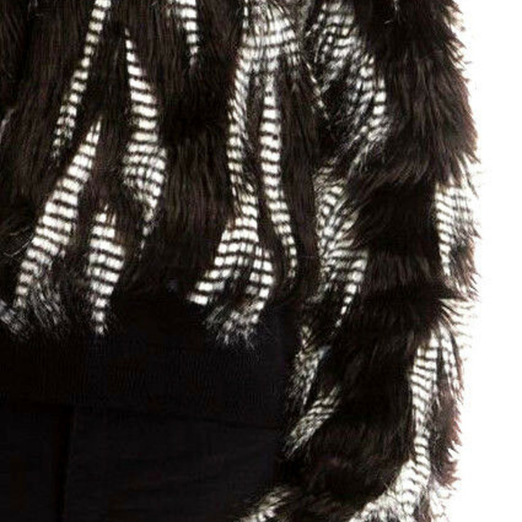 Soft FuZZy FauX FUR Short Dress COAT VEGAN FANcy M - Picture 3 of 5